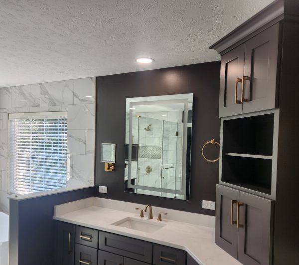 Modern Bathroom Lighting Installation Modern Bathroom Lighting Installation